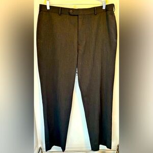 BROOKS BROTHERS Madison 100% Wool Charcoal Flat Front Dress Pants 40 x 32
